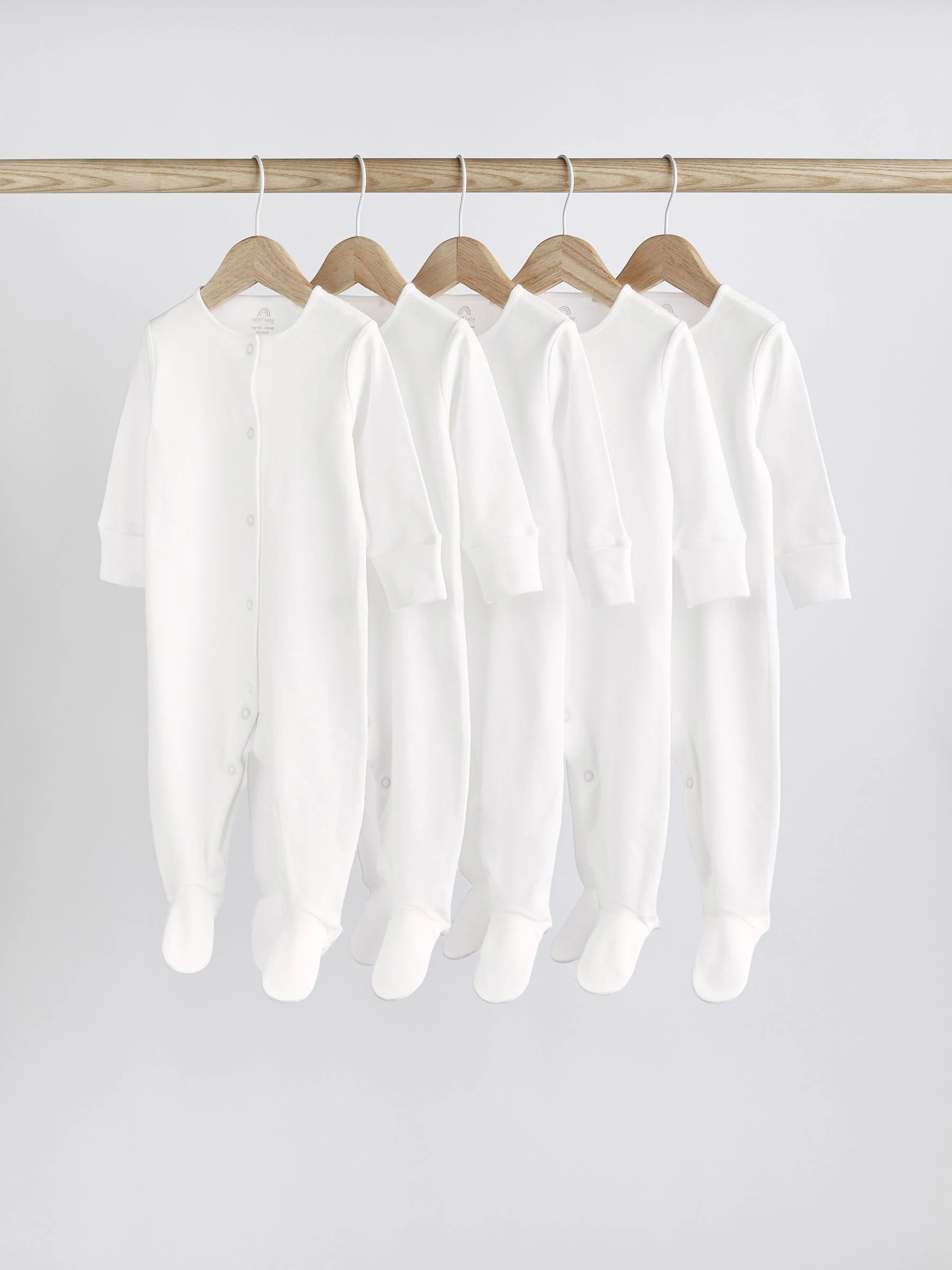 Wit - 100% katoenen babypyjama's (0-18mnd)