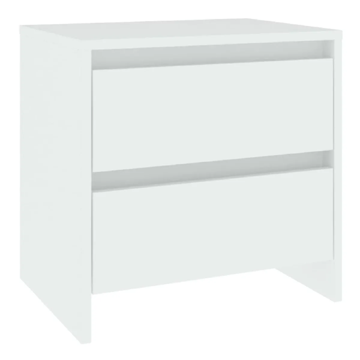 Vidaxl Table de Chevet Blanc