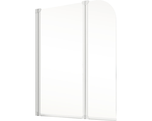 2-delige badwand SCHULTE Komfort ExpressPlus 115 x 140 cm helder glasprofiel kleur wit EP1653 04 50 140