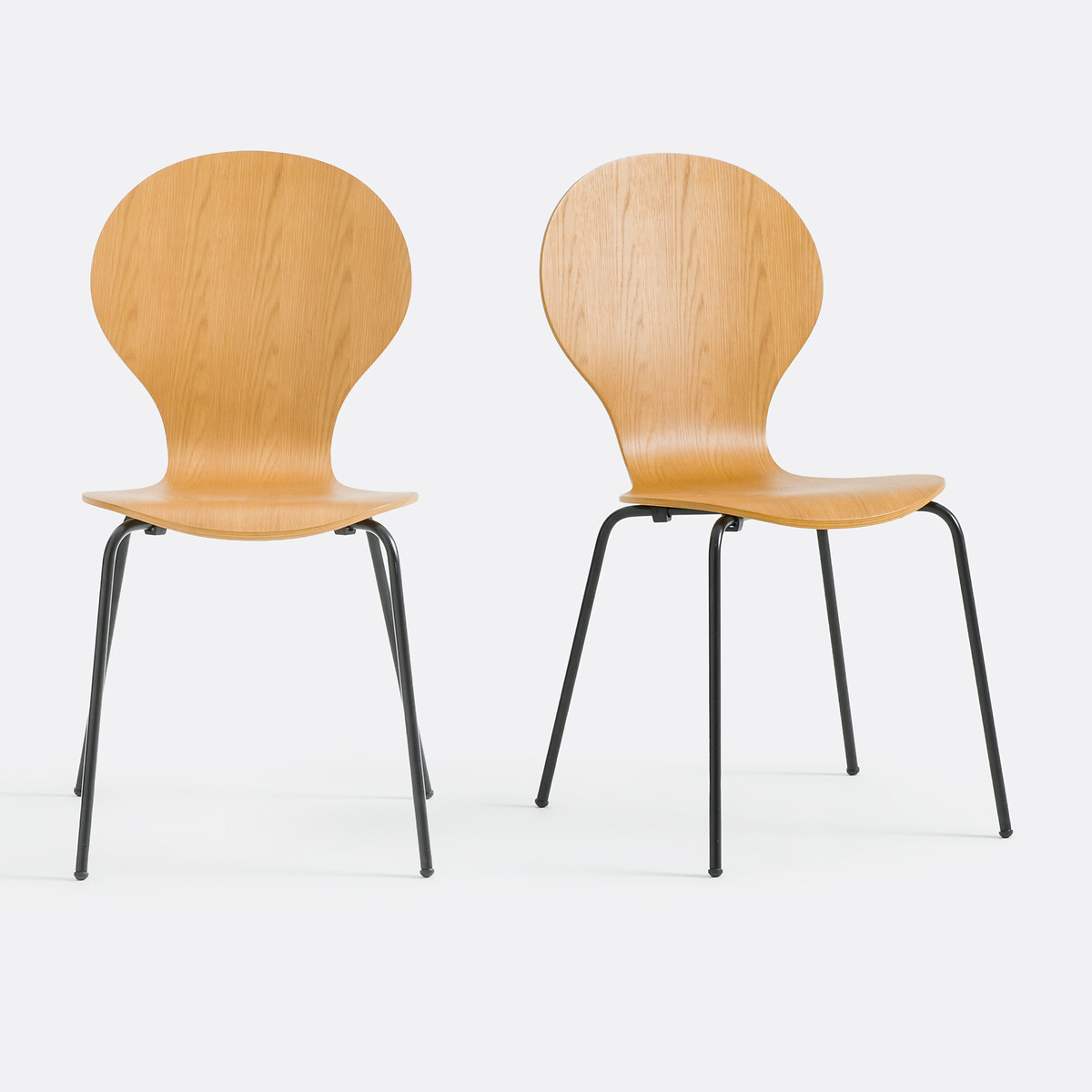 LA REDOUTE INTERIEURS<br>Conjunto de 2 cadeiras empilháveis, Lenon