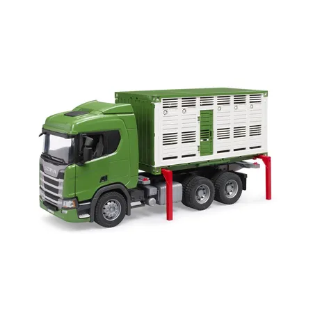 BRUDER® Scania Super 560R Tiertransport-LKW mit 1 Rind