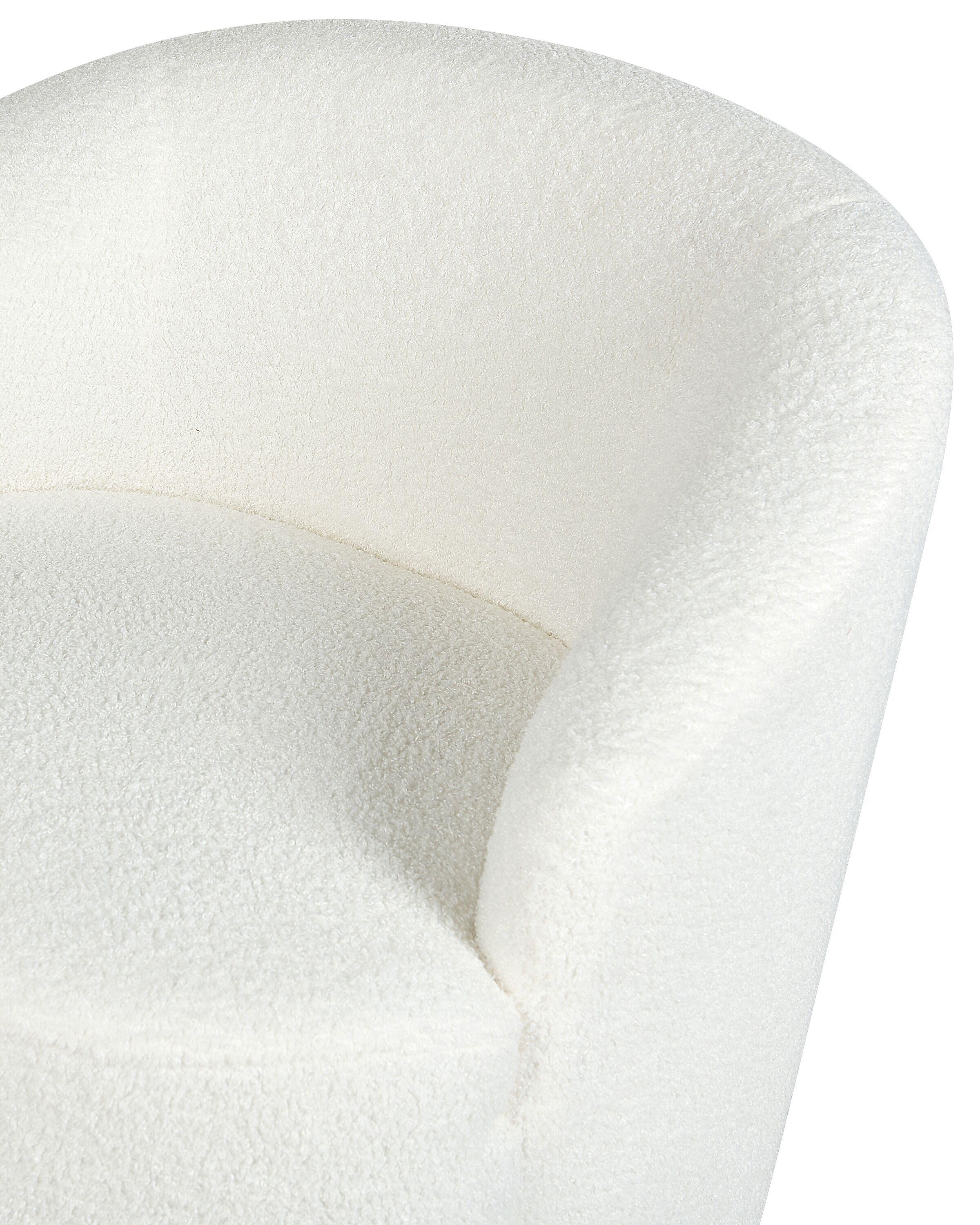 Draaifauteuil DAVIK Bouclé Gebroken wit