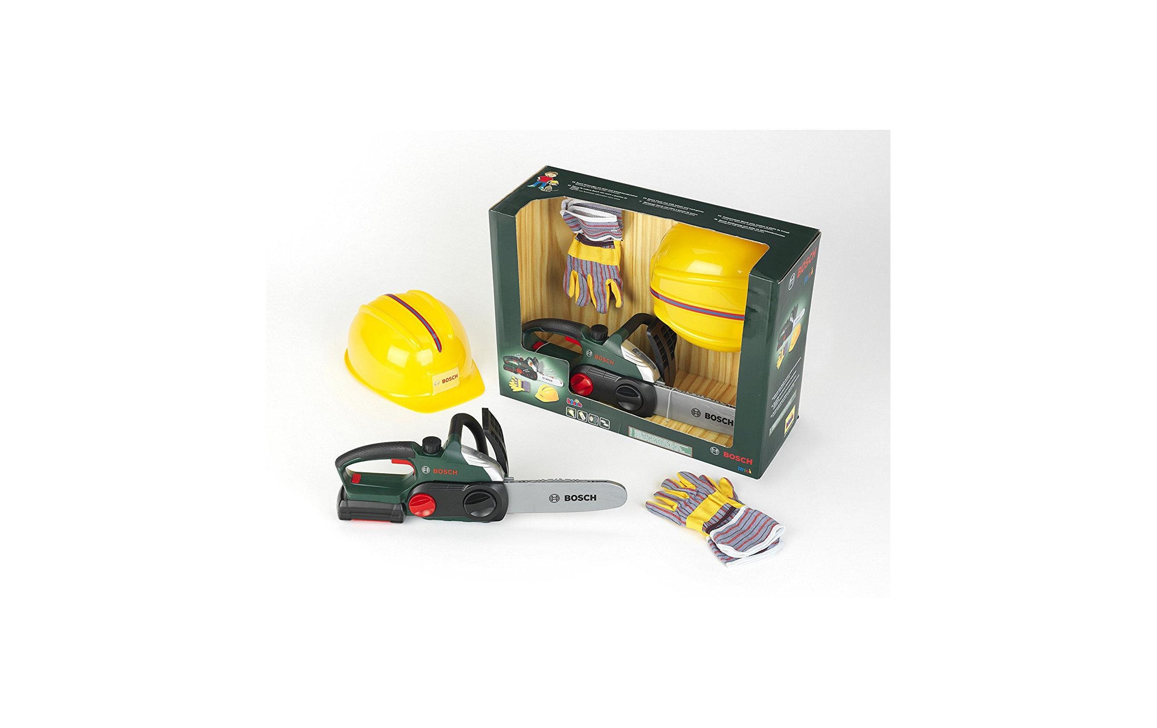 Spielwerkzeug »Klein-Toys Bosch Kettensäge mit Helm und Handschuhe«