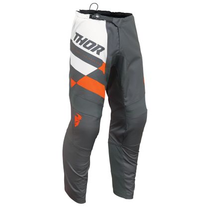 Pantalon cross Thor SECTOR CHECKER YOUTH - Marron / Orange