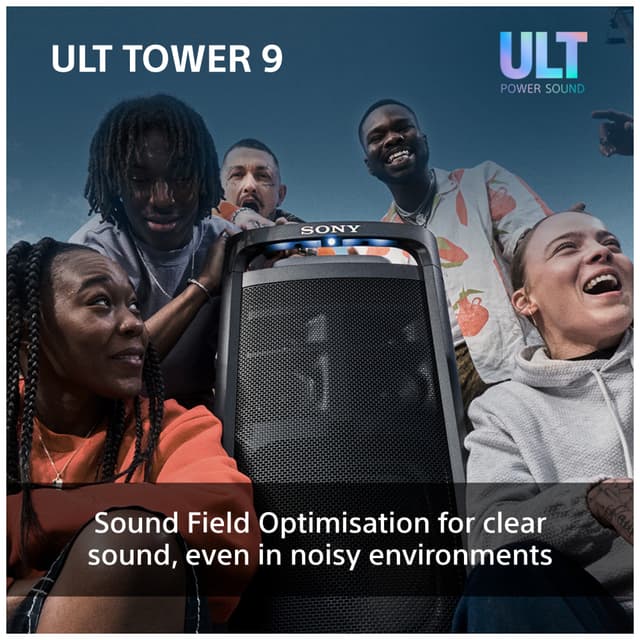 Sony ULT Tower 9 bærbar festhøjttaler (sort)