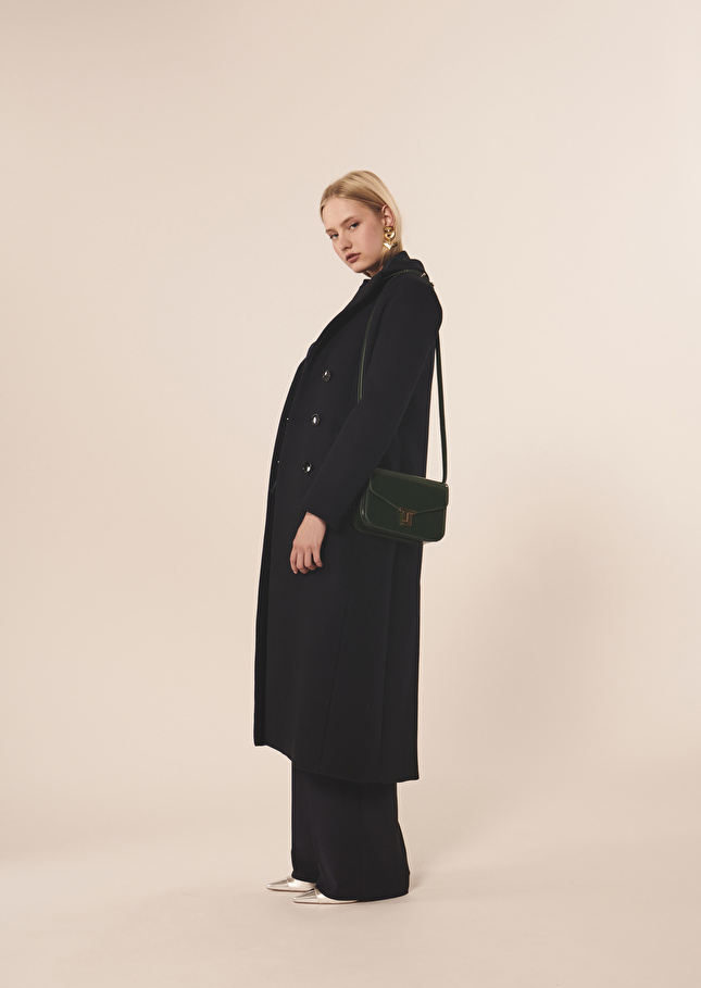 Manteau Marziableu nuit en drap caban