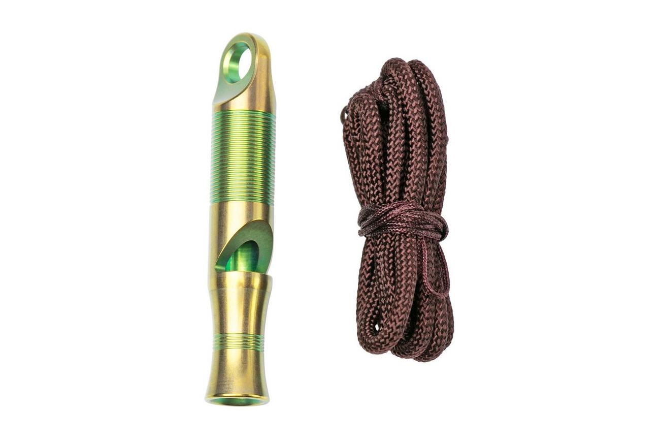 WE Knife Titanium A-05CP 120dB groen, noodfluit