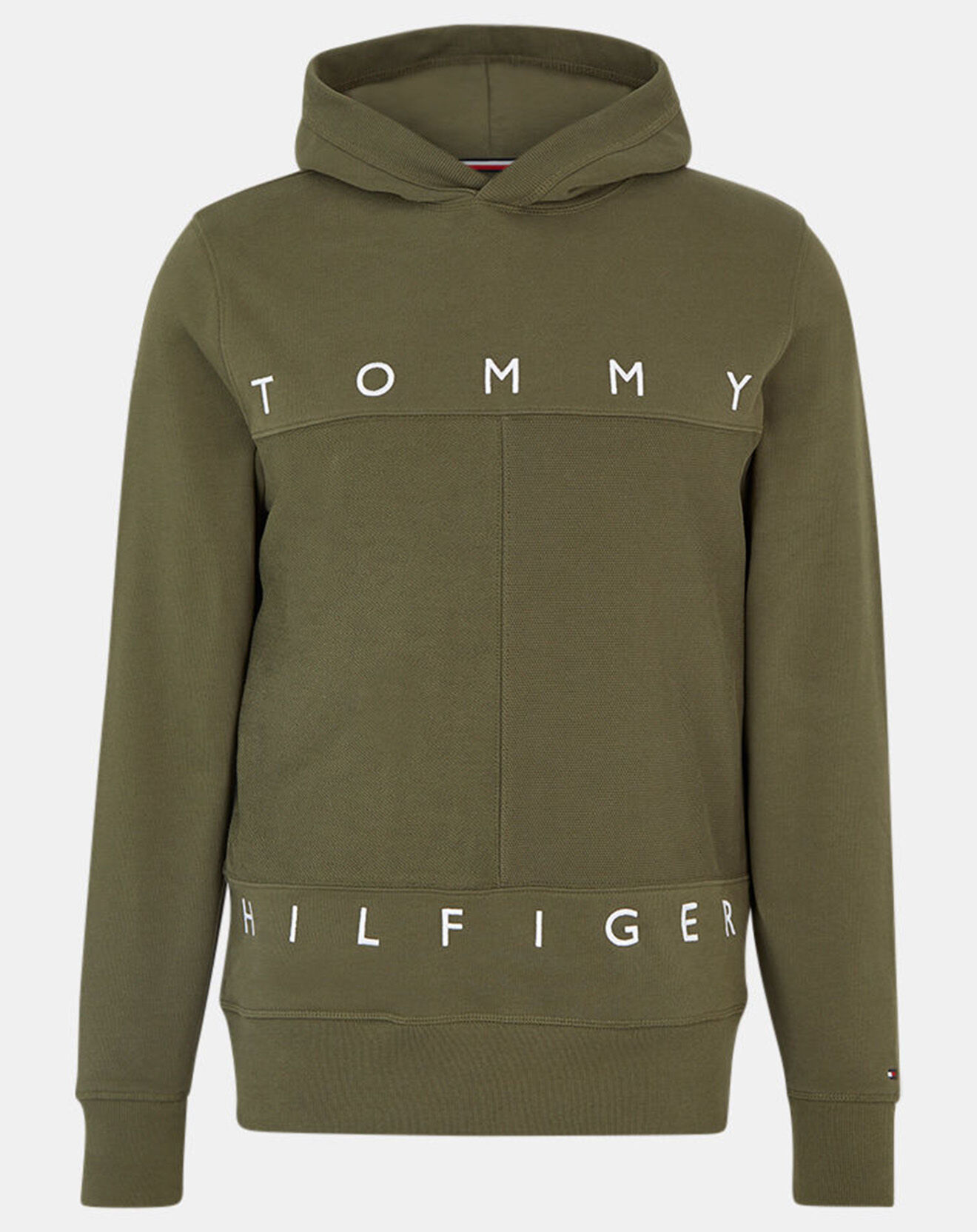 Tommy Hilfiger Sweat à capuche Large Flag kaki