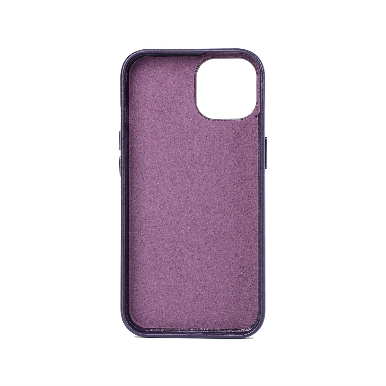 iPhone 14 MagSafe Leder Case Schutzhülle - Violett