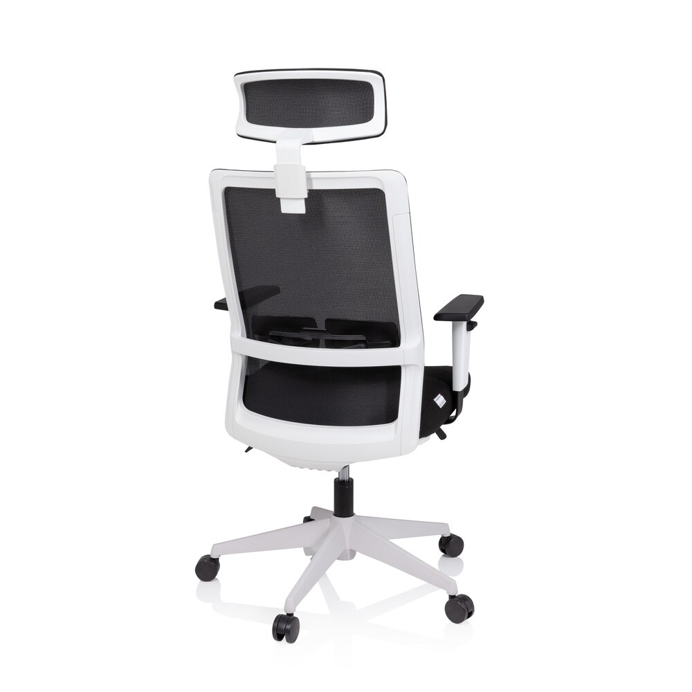 Profi Bürostuhl BRANCO Stoff/Netzstoff mit Armlehnen (höhenverstellbar) hjh OFFICE