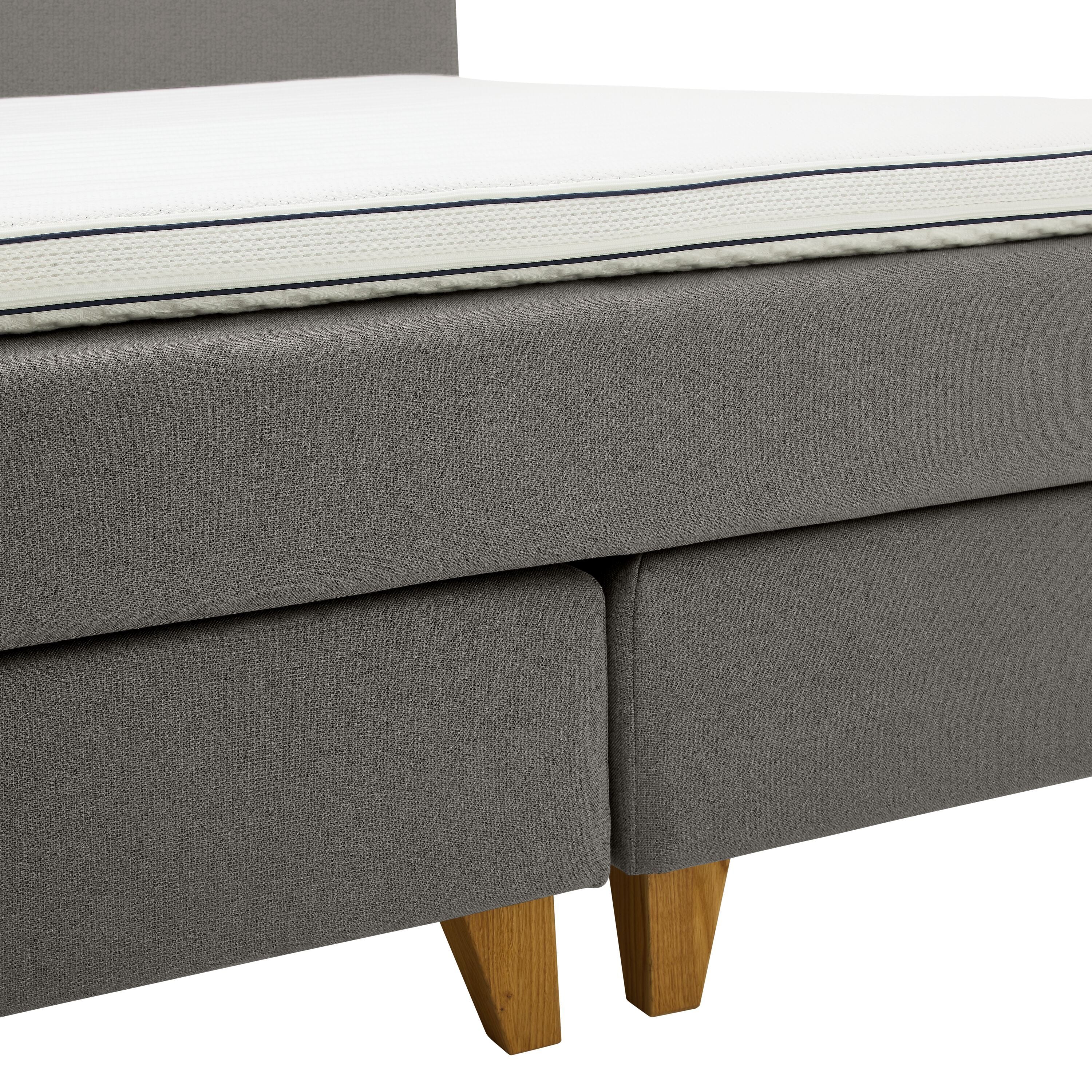 bico GOODNIGHT Boxspringbett - Perlgrau / B: 180.0 cm x T: 200.0 cm