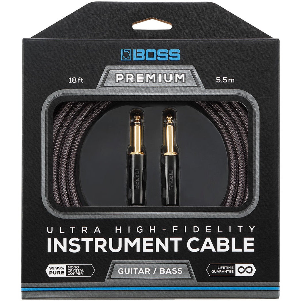 Boss BIC-P18 Premium instrumentkabel recht-recht 5.5 meter