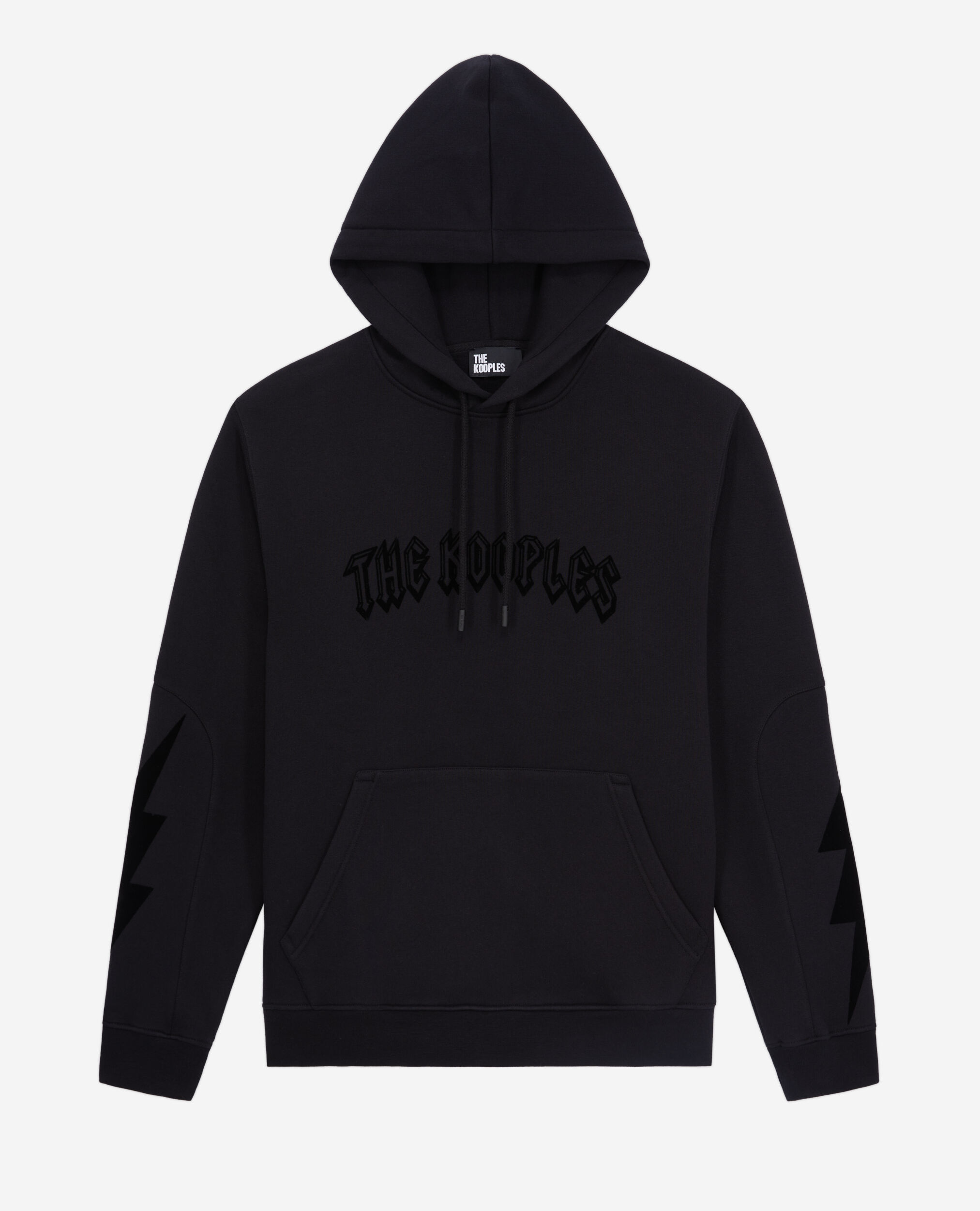 Sweatshirt à capuche noir avec flocage