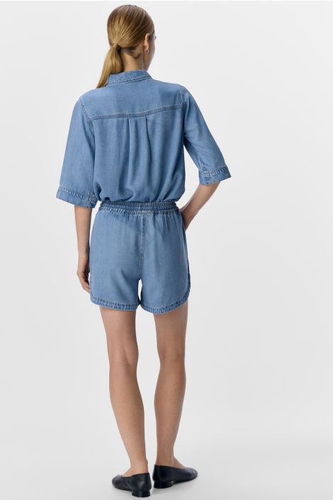 Object blauwe dames korte broek