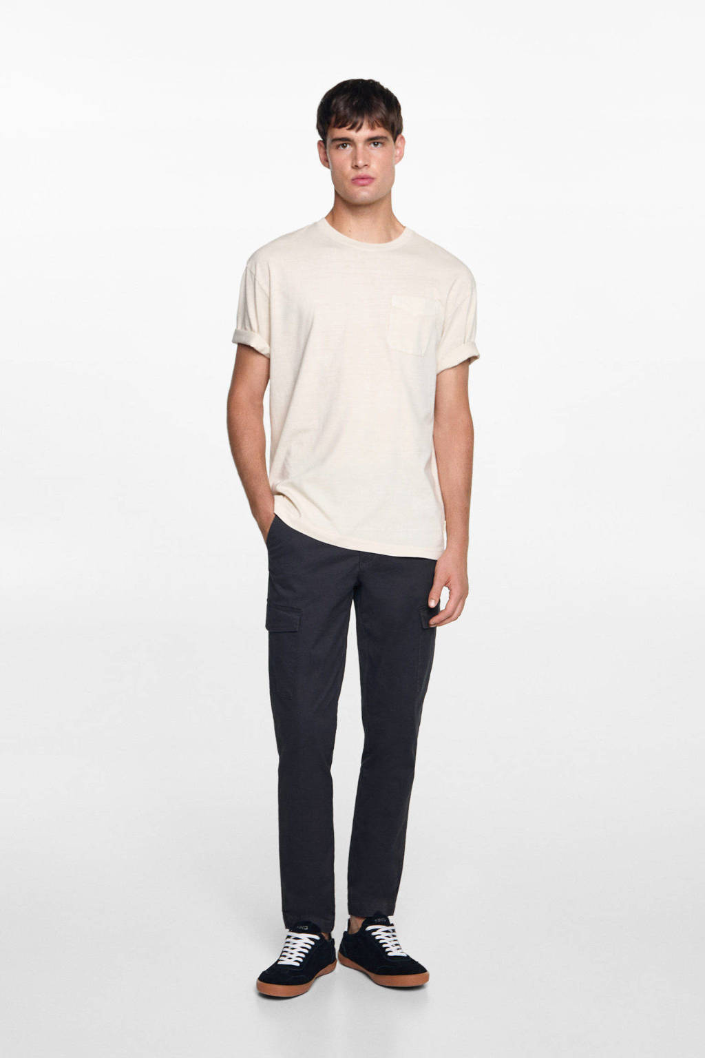 MANGO TEEN cargobroek antraciet