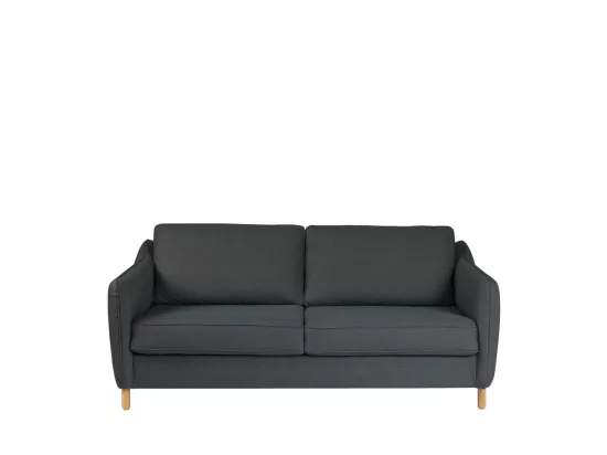 Vornay - Canapé convertible express 3 places en tissu - Gris anthracite