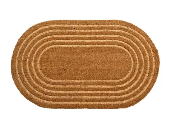 Tapis d'entrée en fibre pressée marron 75x45