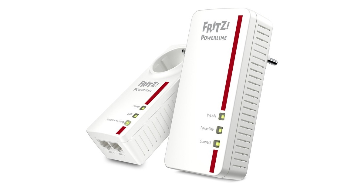 FRITZ!Powerline 1260E WLAN Set International powerline + wlan  (Wit, Mesh Wi-Fi)