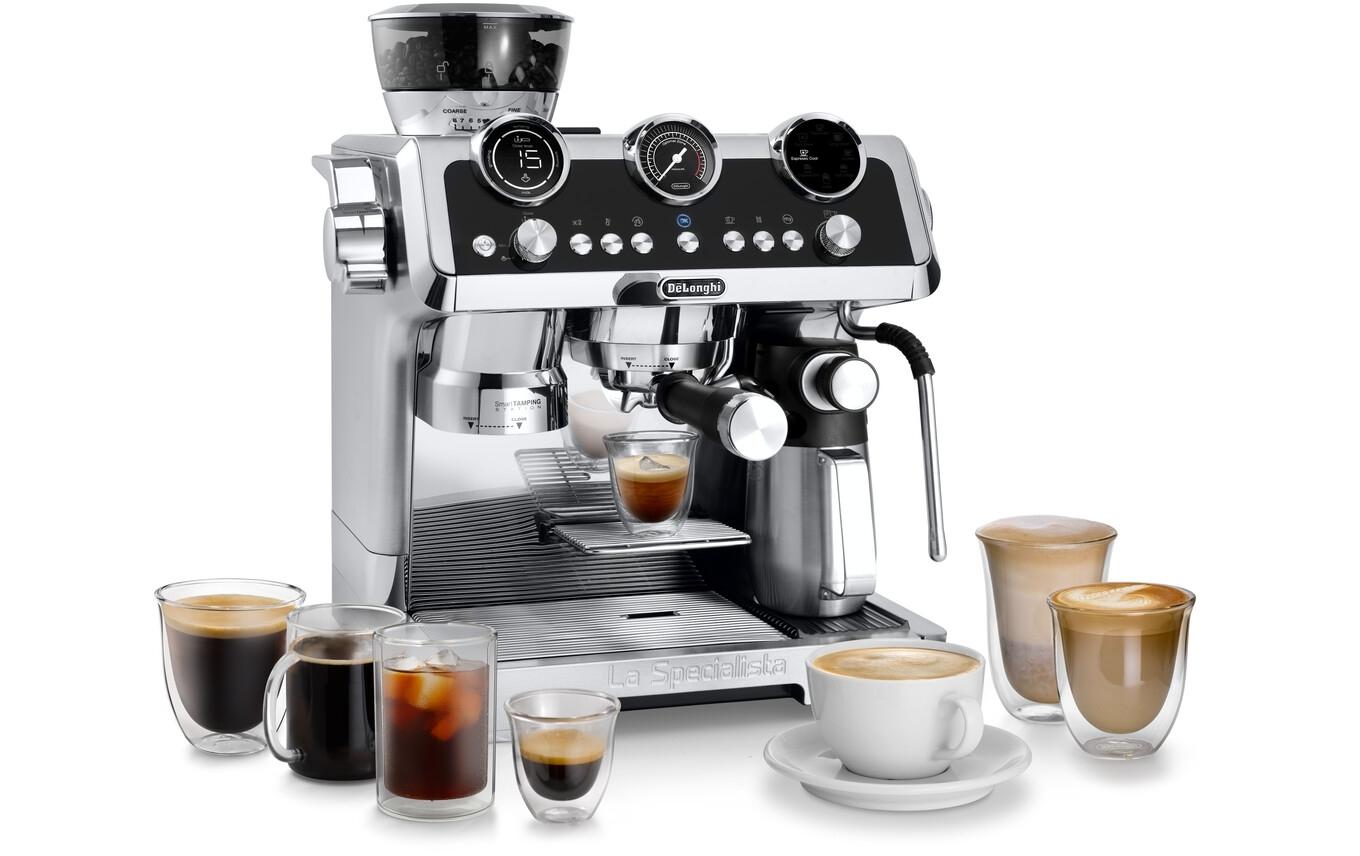 Siebträgermaschine La Specialista Maestro EC9865.M Silber<br>Espressomaschine mit Siebträger und integriertem Mahlwerk