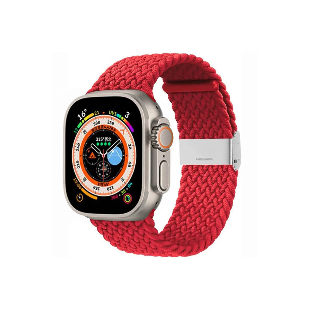 Flettet klokkerem Apple Watch Ultra (49mm) - Darkred
