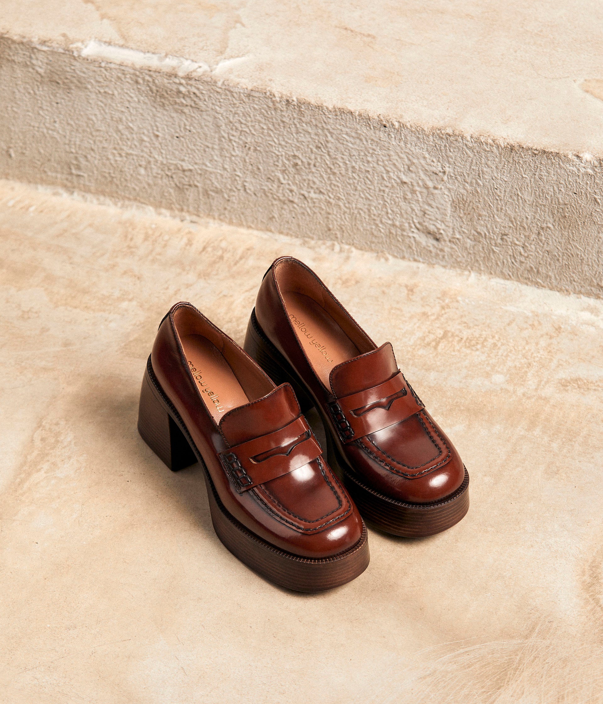 Mocassins marron plateforme Anouch