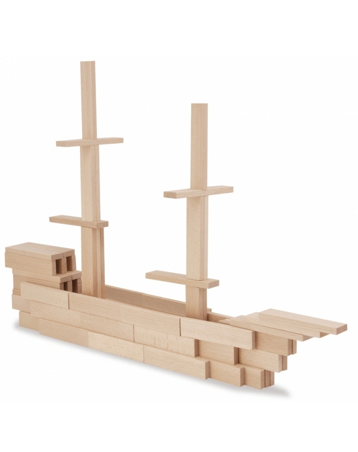 Holzklötzer BAUKASTEN 200-teilig in natur