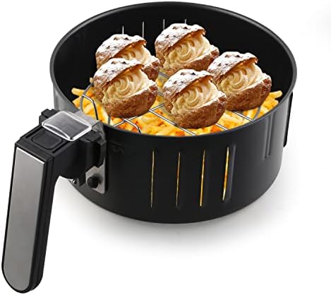 Friteuse Sans Huile, Uten Friteuse à Air 1800W, 6.5L Air Fryer  2 à 8 personnes, Panneau Tactile LED avec 8 Programmes, Paniers Antiadhésifs, Sans BPA/PFOA : Cuisine et Maison