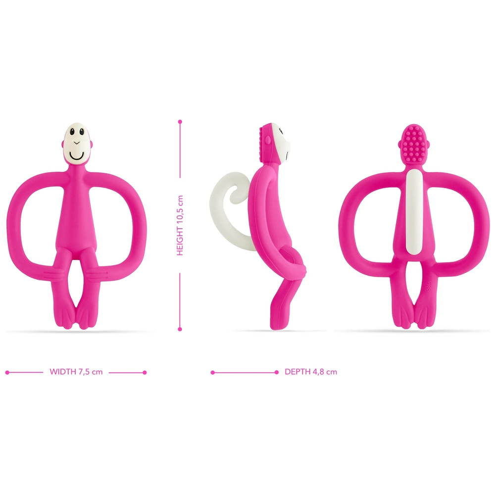 Matchstick Monkey Beißring und Gelapplikator Rosa