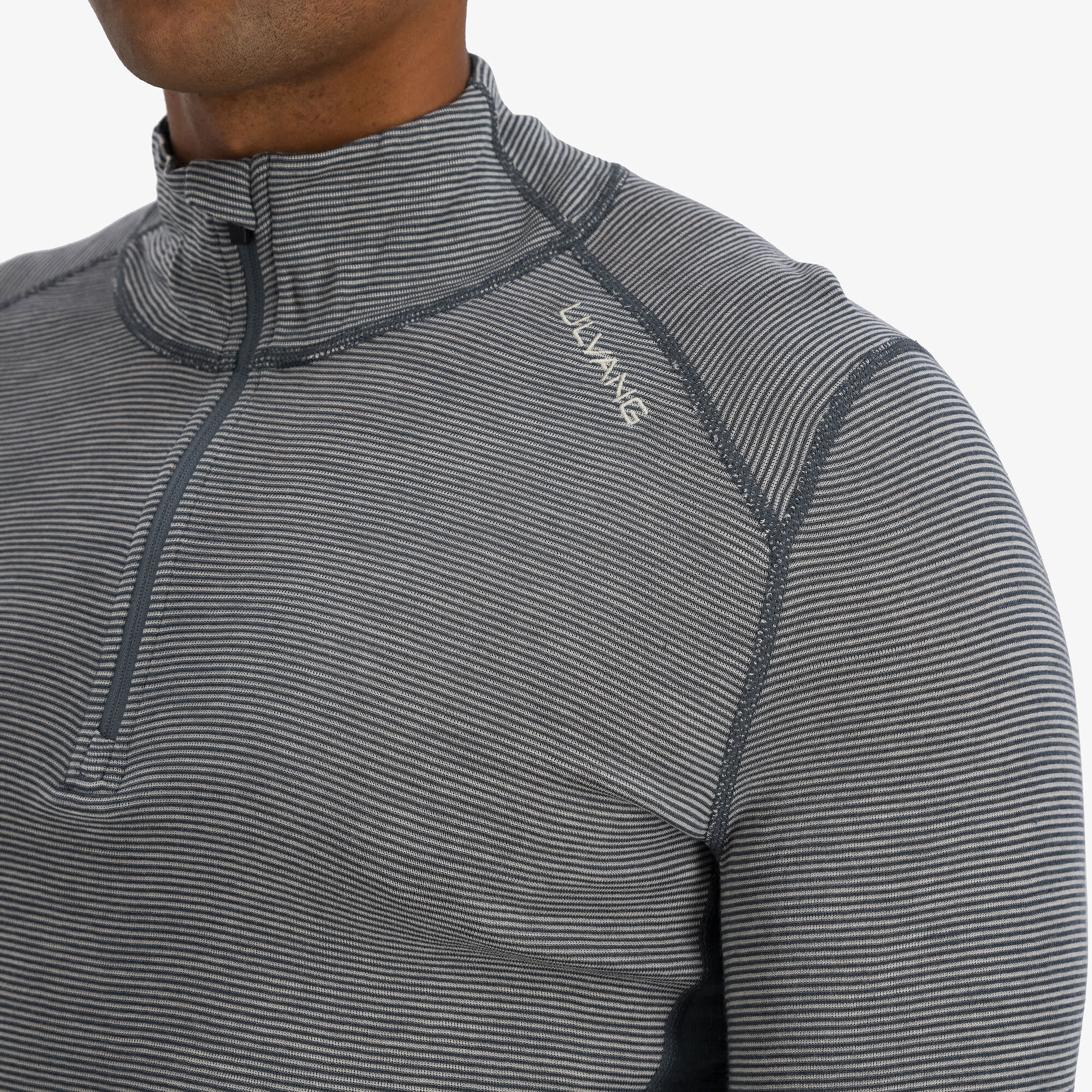 Ulvang Men's Rav 100% Turtle Neck With Zip Urban Chic/Agate Grey