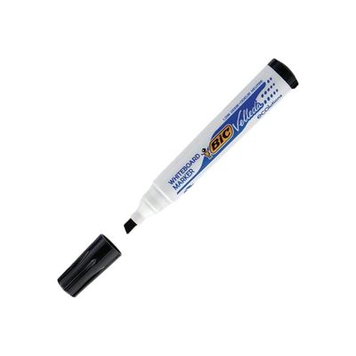 BIC VELLEDA 1751 - Pack de 12 - Marqueurs effaçables - pointe biseau - noir
