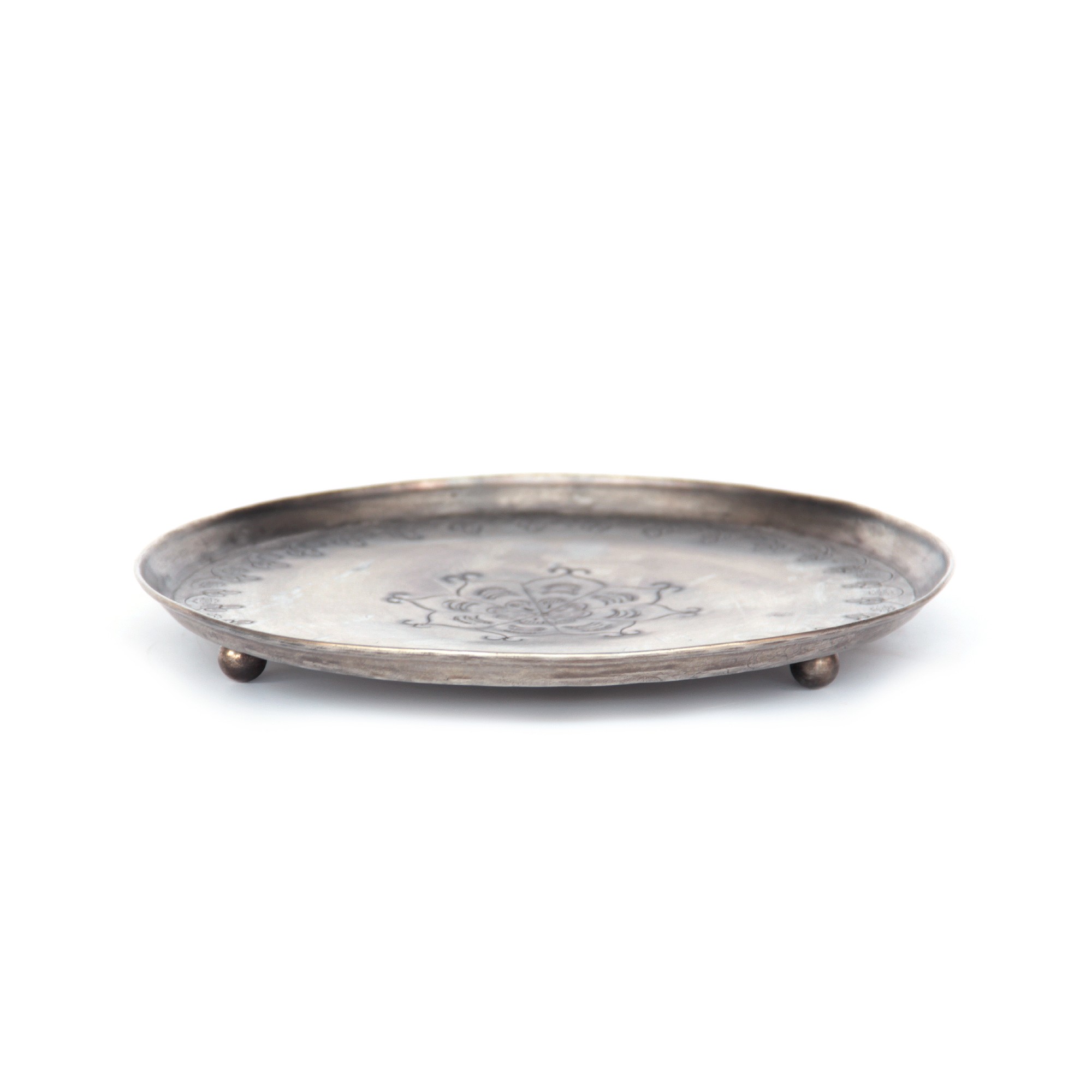 runde Ablage, aus Metall, Ø 21 cm, H 2 cm zu 14,00