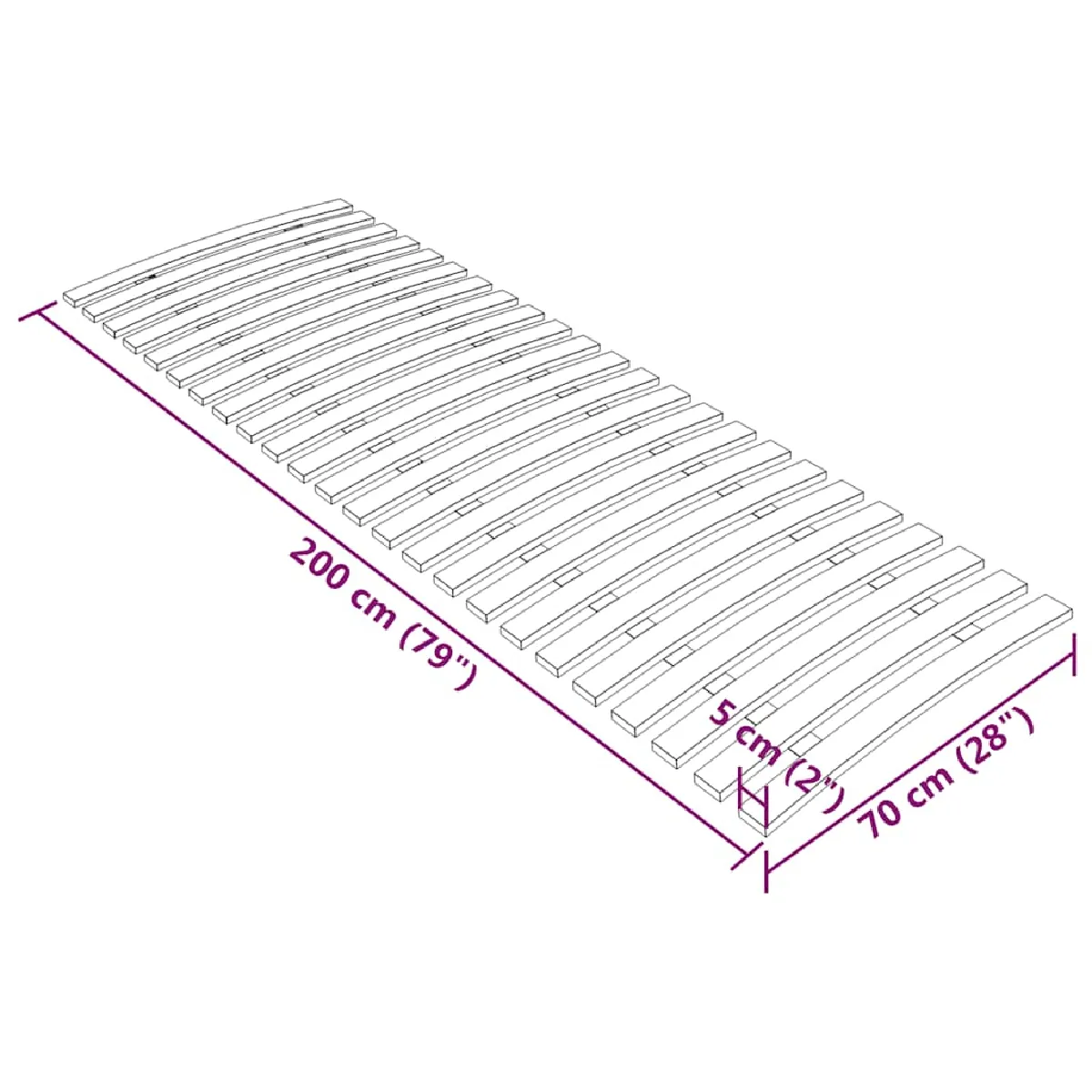 vidaXL MN340075 70x200 cm