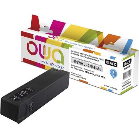 Cartouche d'encre remanufacturée OWA - haute capacité - Noir - pour HP 970XL B