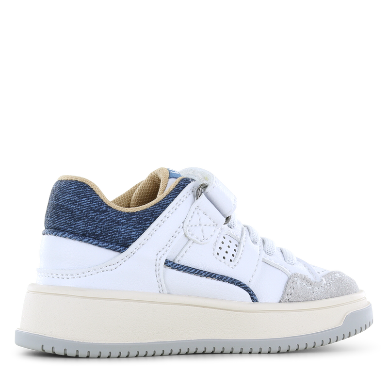 Shoesme Weißer Sneaker mit Denim Details