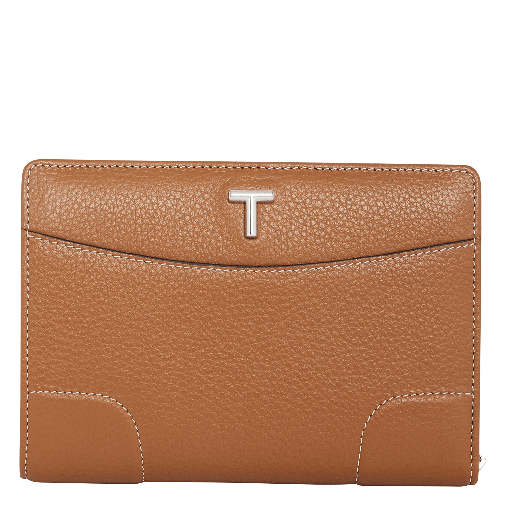 ROMY - Portefeuille moyen en cuir grainé| Marron