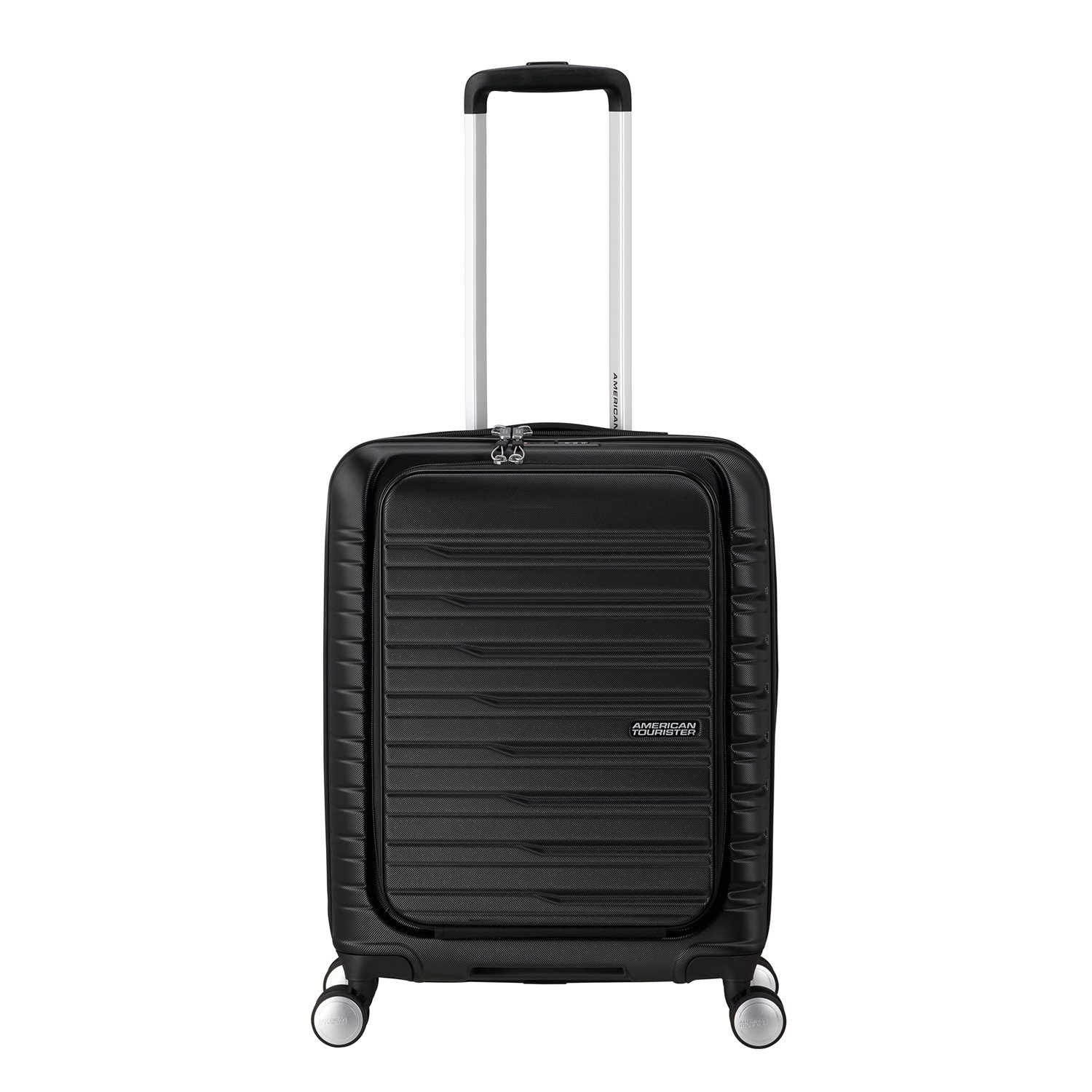 American Tourister Flashline Spin. 55/20 Frontloader Cabin Trolley shadow black