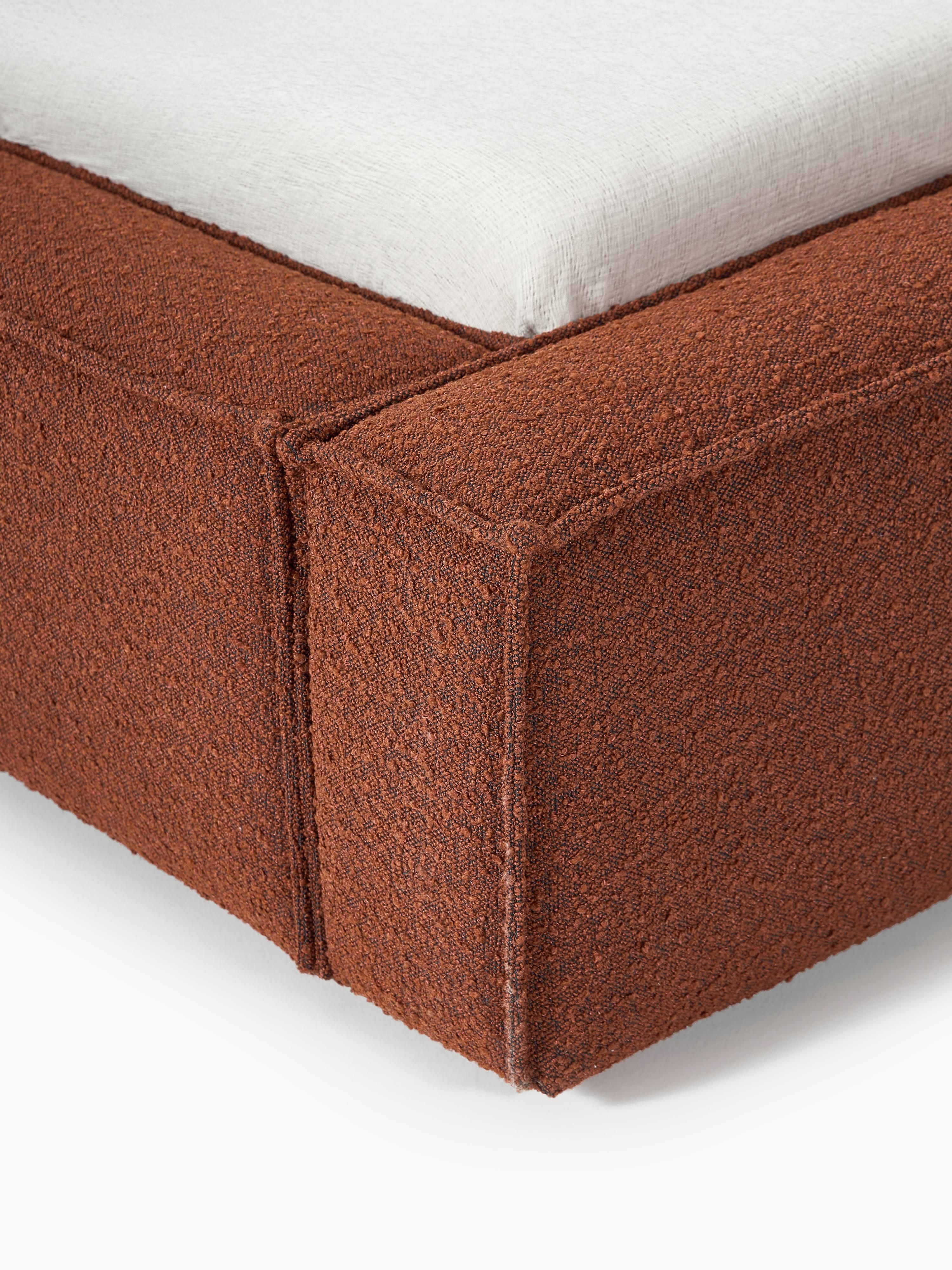 Bouclé gestoffeerd bed Lennon met opbergruimte