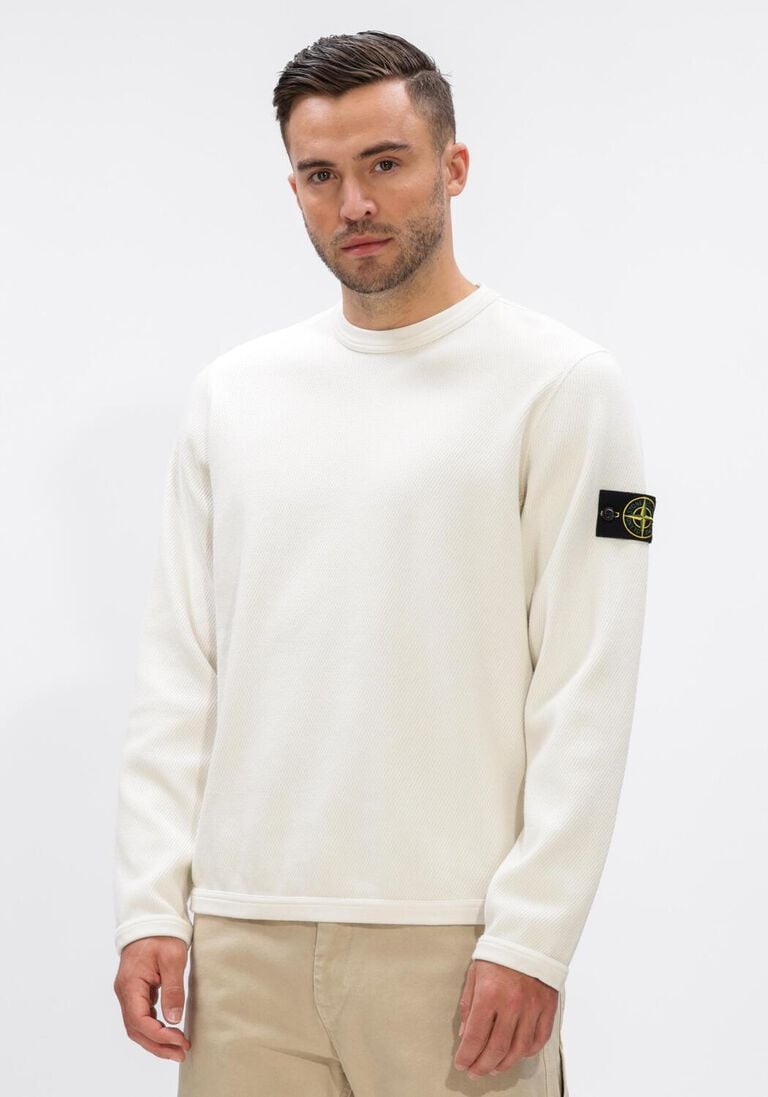 ecru stone island sweater sweatshirt s0297
