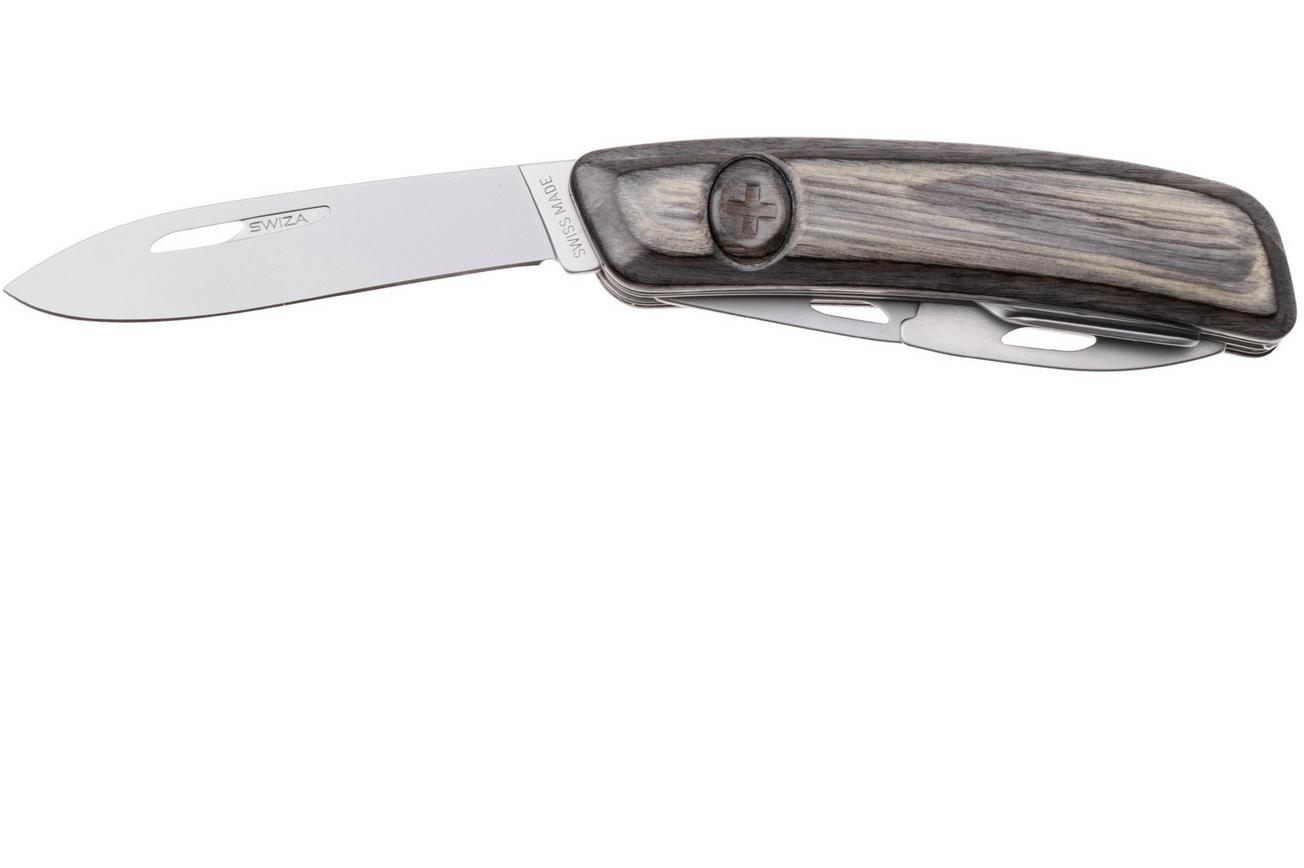 Swiza D04 AM, KNI.0046.6510, Laminate Black, Zwitsers zakmes, 6 tools
