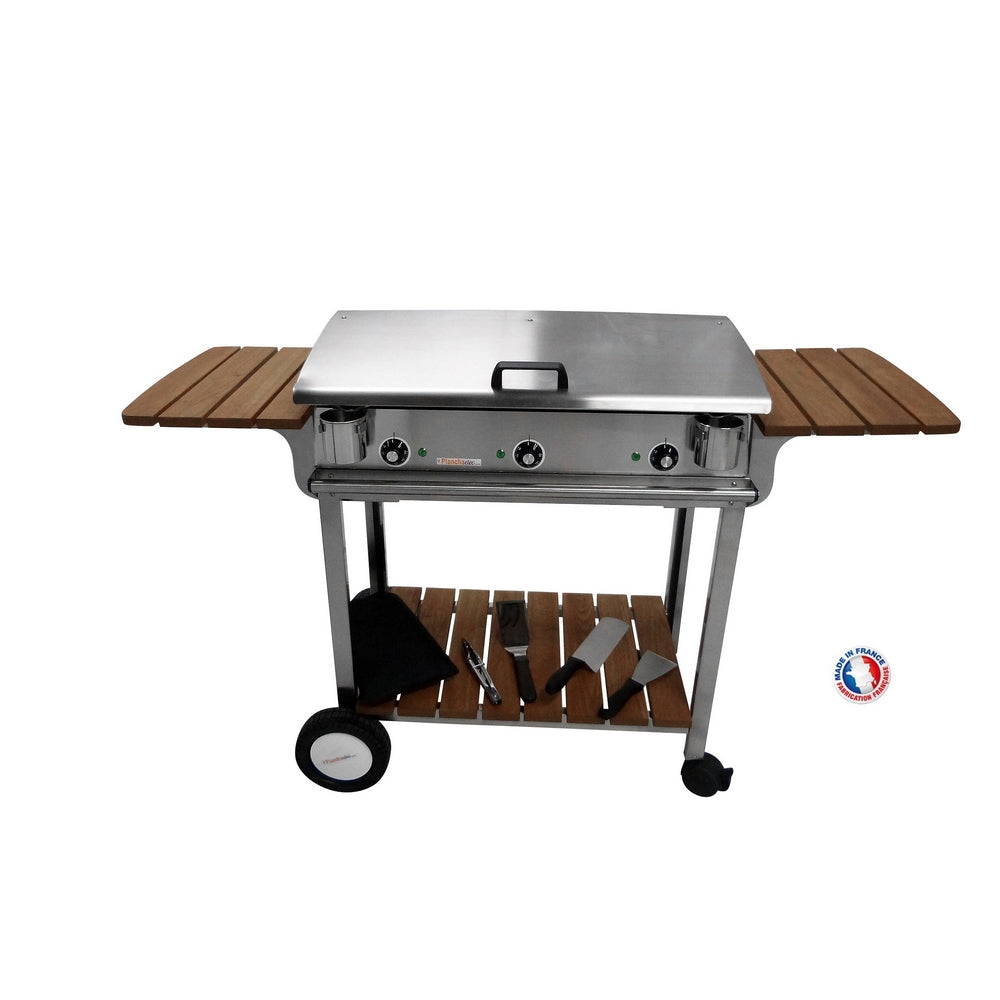 Pack plancha électrique PlanchaElec Lux 830 Inox - Chariot Elysée 830