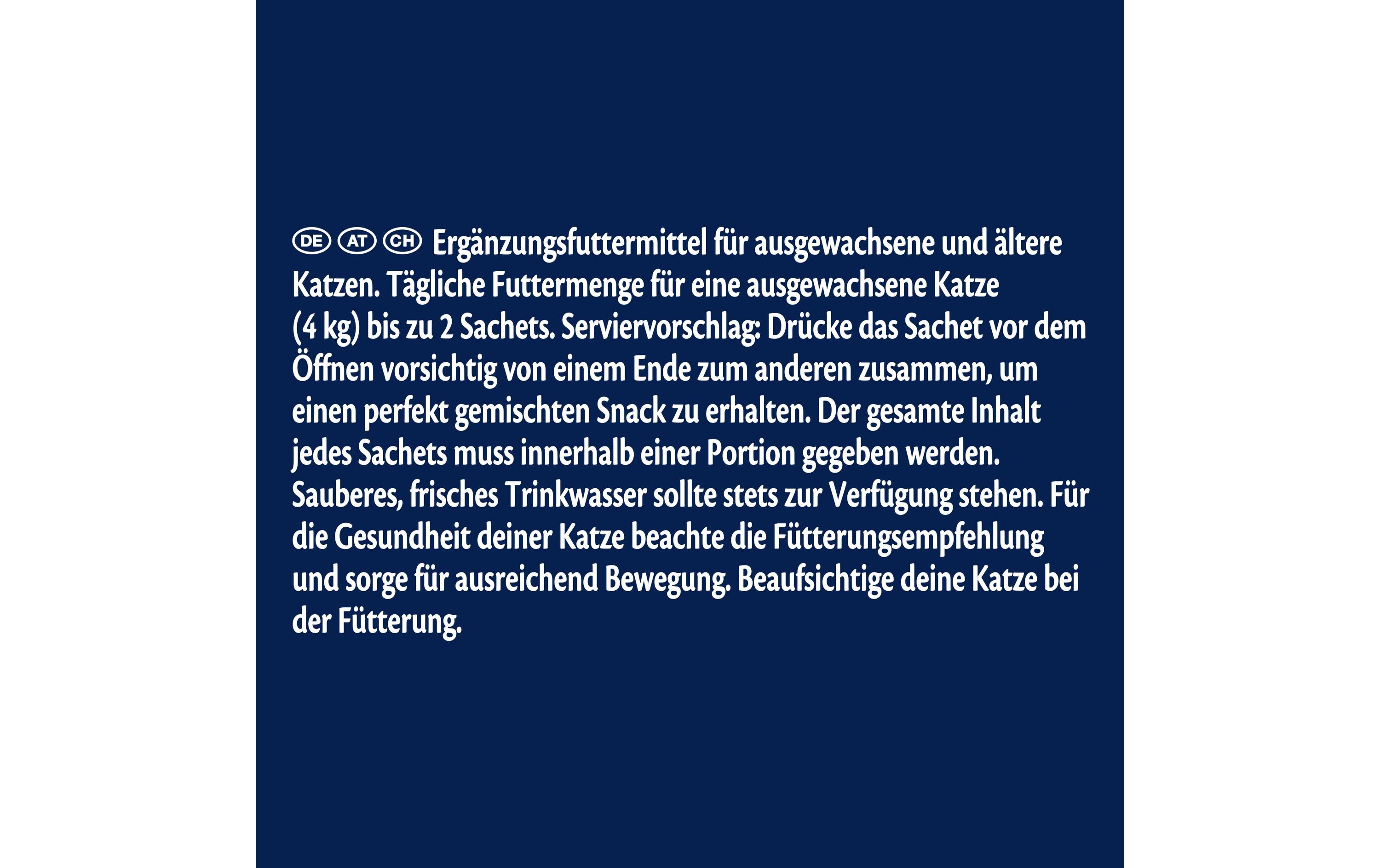 Katzen-Snack Deli Moments Lachs 4 x 10gErgänzungsfuttermittel für ausgewachsene und ältere Katzen