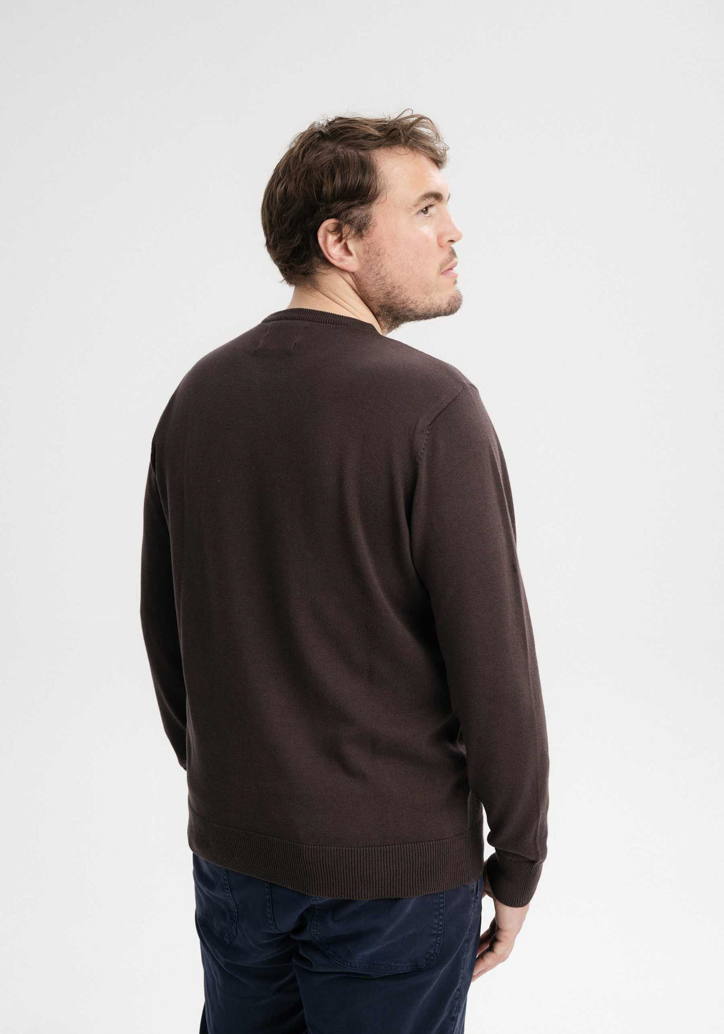Mela Feinstrickpullover Himal Dark Brown