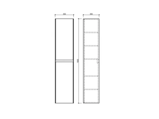 Colonne salle de bain 160 cm effet marbre Aquabella