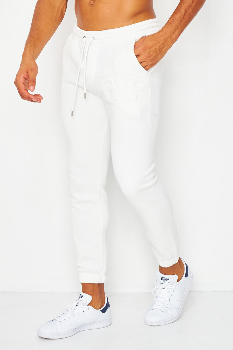 Pantalon de jogging blanc avec détail gaufré / Project X - 2140204