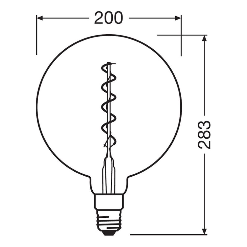 LYSPÆRE OSRAM LED GLOBE200 12 E27 DIM