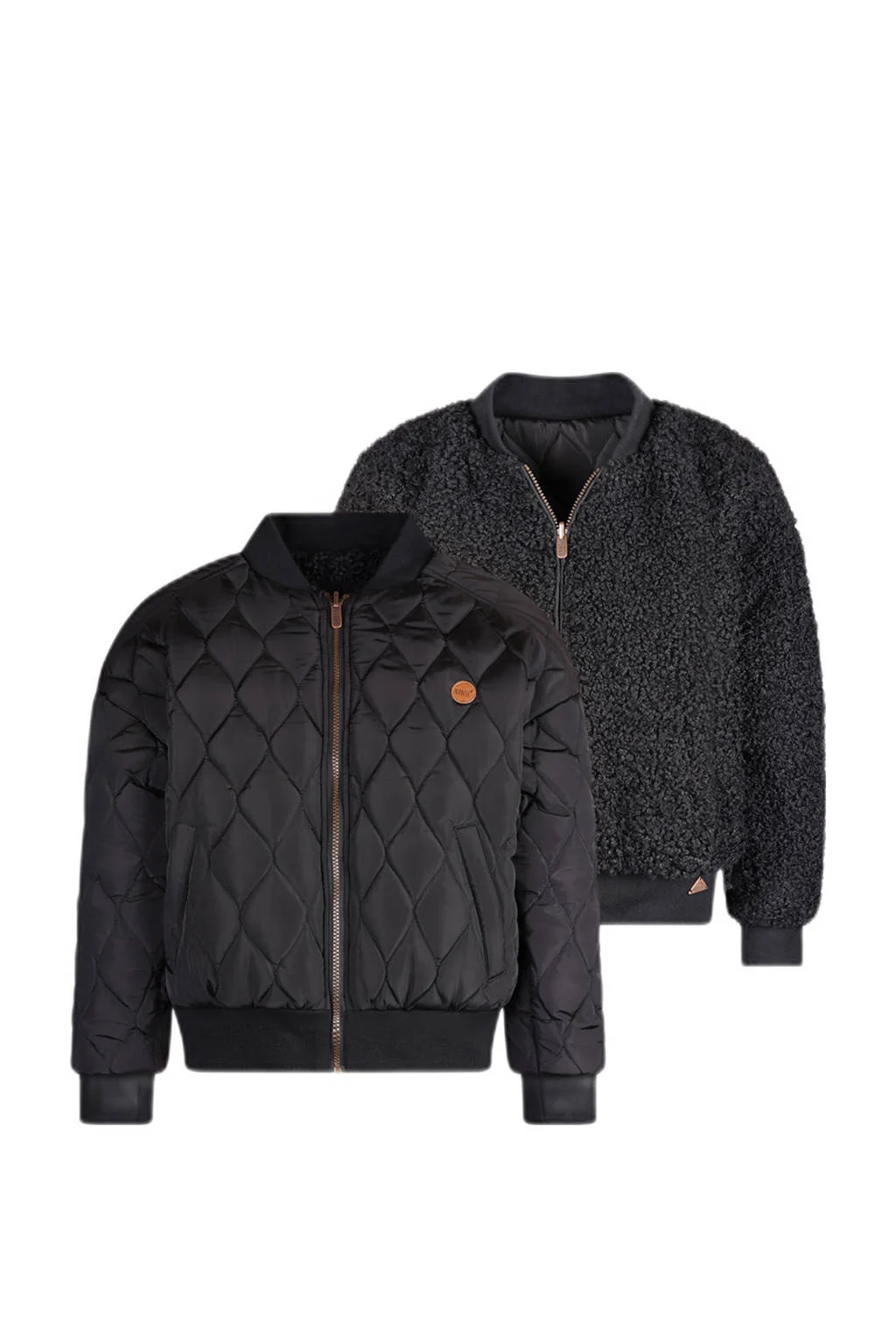 NoBell’ reversible quilted winterjas Bombi zwart