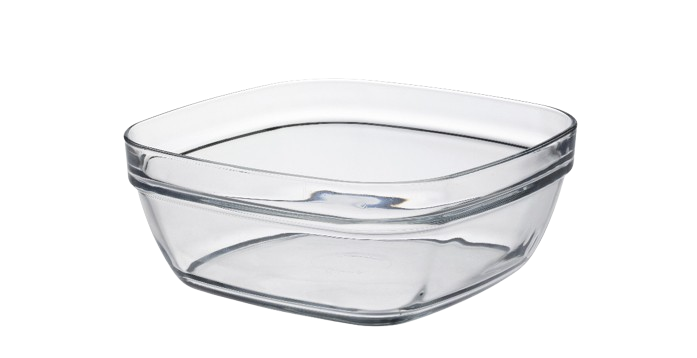 Lys - Saladier carré en verre transparent