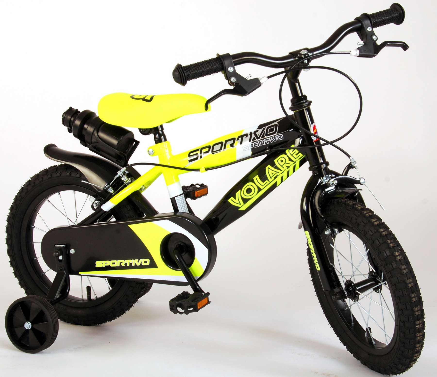 TPFSports Sportivo Kinderfahrrad - Jungen - 14 Zoll - 2 Handbremsen - Neon Orange