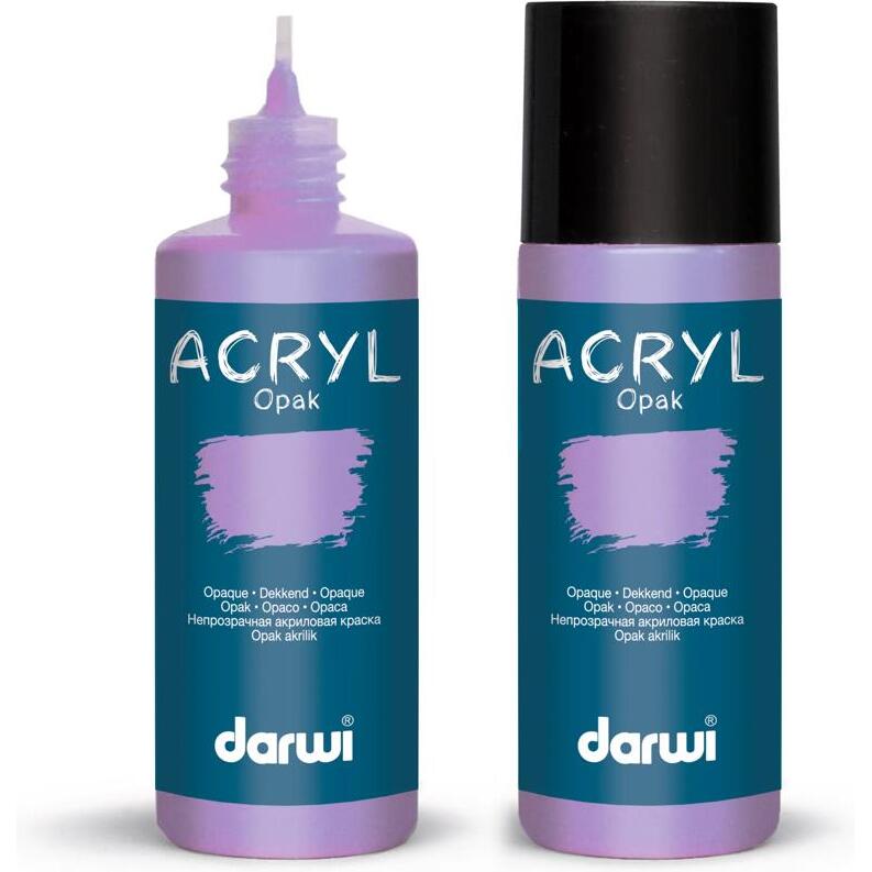 Darwi Flacon de 80 ml de Peinture Acrylique Universelle Opaque - Glycine