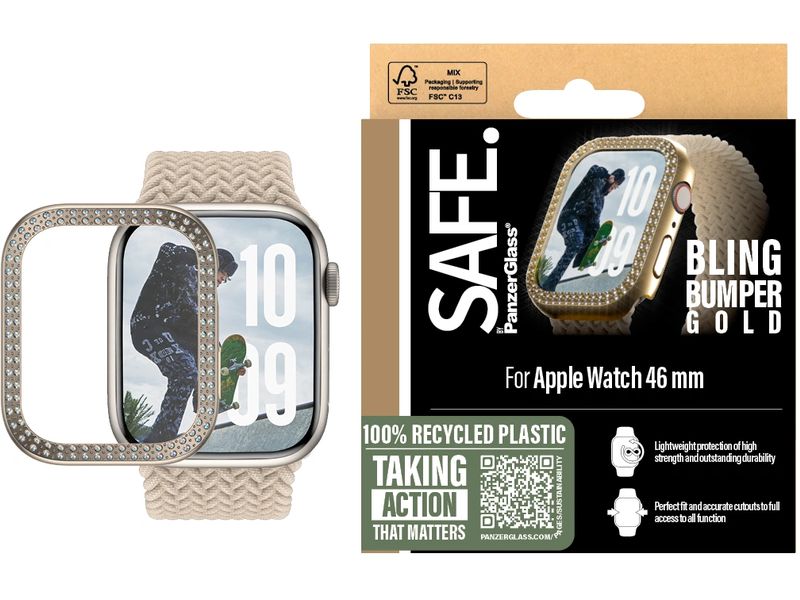 SAFE. Displayschutz Bling Bumper Gold 45 mm Displayschutz für das Apple Watch Series 10